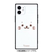 SRT-02A [iPhone 12 mini スクエアガラスケース しろたん フェイス]