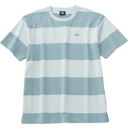 ヨドバシ Com カンタベリー Canterbury ストライプ ラガーティー メンズ Stripe Rugger Tee Ra ブルー グレー Mサイズ アウトドア Tシャツ メンズ 通販 全品無料配達