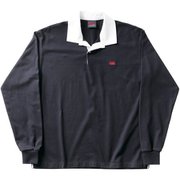 ソリッドカラー ラグビージャージ SOLID COLOR RUGBY JERSEY RA40095 ネイビー 3Lサイズ [ラグビー シャツ メンズウェア]