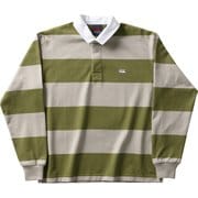 4インチストライプ ラグビージャージ(ユニセックス) 4INCH STRIPE RUGBY JERSEY RA40096 グレージュ 3Lサイズ [ラグビー シャツ メンズウェア]