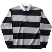 4インチストライプ ラグビージャージ 4INCH STRIPE RUGBY JERSEY RA40096 ネイビー 3Lサイズ [ラグビー シャツ メンズウェア]