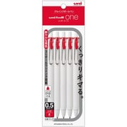 ゲルインクボールペン uni-ball one(ユニボール ワン) 5本パック 赤 0.5mm UMNS055P.15
