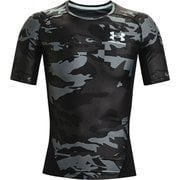 UA Iso-Chill Compression SS UAアイソチル コンプレッション ショートスリーブ 1361514 001_BLK/WHT LGサイズ [コンディショニングウェア シャツ メンズ]