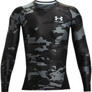 UA Iso-Chill Compression LS UAアイソチル コンプレッション ロングスリーブ 1361523 001_BLK/WHT XLサイズ [コンディショニングウェア シャツ メンズ]