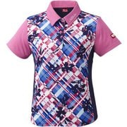 NW2181 21 O [卓球ゲームシャツ FURACHECKS SHIRT（フラチェックスシャツ） 女子用 ピンク O]