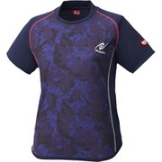 NW2188 02 XO [卓球ゲームシャツ FLAGE SHIRT（フラージュシャツ） 女子用 ネイビー XO]