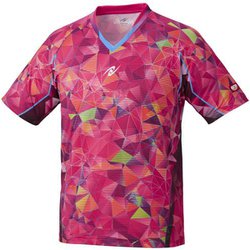 NW2191 21 XO [卓球ゲームシャツ MOVESTAINED SHIRT（ムーブステンドシャツ） 男女兼用 ピンク XO]