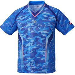 NW2193 09 J130 [卓球ゲームシャツ SKYCAMOUFLA SHIRT（スカイカモフラシャツ） 男女兼用 ブルー J130]