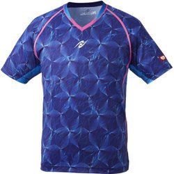 NW2195 02 SS [卓球ゲームシャツ MOVERUFFLE SHIRT（ムーブラッフルシャツ） 男女兼用 ネイビー SS]