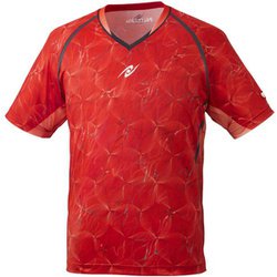 NW2195 20 XO [卓球ゲームシャツ MOVERUFFLE SHIRT（ムーブラッフルシャツ） 男女兼用 レッド XO]