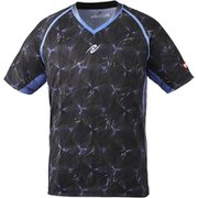 NW2195 71 2XO [卓球ゲームシャツ MOVERUFFLE SHIRT（ムーブラッフルシャツ） 男女兼用 ブラック 2XO]