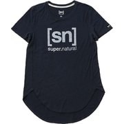 JAPAN TEE LOGO SNW015203 294 ネイビー Mサイズ [フィットネス ヨガシャツ レディース]