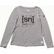 SnoopyTEE SNWJ00012 K25 シルバーグレイ Mサイズ [フィットネス ヨガシャツ レディース]