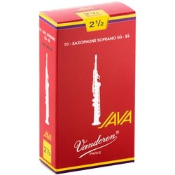 SR3025R [ソプラノサクソフォンリード ジャバ・ファイルド・レッドカット(JAVA FILED RED CUT) 硬さ：2-1/2 (10枚入り)]