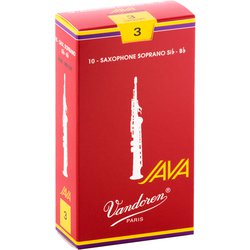 SR303R [ソプラノサクソフォンリード ジャバ・ファイルド・レッドカット(JAVA FILED RED CUT) 硬さ：3 (10枚入り)]