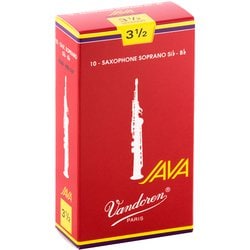 SR3035R [ソプラノサクソフォンリード ジャバ・ファイルド・レッドカット(JAVA FILED RED CUT) 硬さ：3-1/2 (10枚入り)]