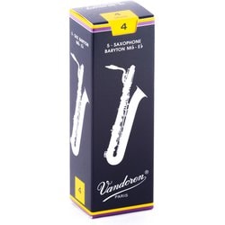 SR244 [バリトンサクソフォンリード トラディショナル 硬さ：4 (5枚入り)]