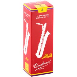 SR343R [バリトンサクソフォンリード ジャバ・ファイルド・レッドカット(JAVA FILED RED CUT) 硬さ：3 (5枚入り)]