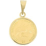 ジュエリー 純金コイン(K18製ペンダント枠付) 2021 ラッセン・コイン 1/30oz