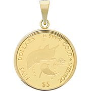 ジュエリー 純金コイン(K18製ペンダント枠付) 2021 ラッセン・コイン 1/20oz