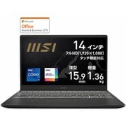ビジネスノートPC 14インチ/インテル Core i7-1165G7/Iris Xe/メモリ 16GB/SSD 512GB/Windows 10 Home/Microsoft Office Home ＆ Business 2019 SUMMITB14-A11MOT-200JP