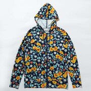 ポーラーパイオニアウィメンズフルジップフーディ Polar Pioneer W Full Zip Hoodie PL3170 Blue Shadow Flower Print 415 Sサイズ [アウトドア スウェット レディース]