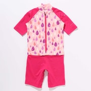 サンディショアーズサンガードスーツ Sandy Shores Sunguard Suit AC0020 Pink Sand Rain Drops 669 4T(110cm) [ラッシュガード キッズ]