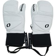 THREE FINGER LEATHER GLOVE ONA93002 100 WHITE Lサイズ [スキー スノーボード グローブ]