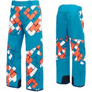 PRINT OUTER PANTS ONX94P53 Turquoise 595P M+6サイズ [スキーウェア パンツ ユニセックス]