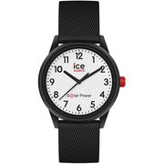 018478 ICE solar power BLACK WHITE(Mesh strap) Small