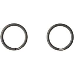 鉄平押しキーリング 16mm マットブラック 2個入 29223