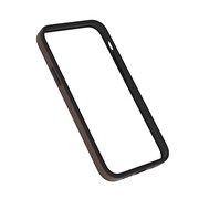 TR-IP20L-BC-TEDW [iPhone 12 Pro Max 用 ALINE 衝撃吸収 バンパーケース 天然木シート ダークウッド]