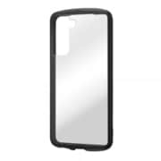 Galaxy S21 5G 用 耐衝撃 ハイブリッドケース Puffull クリア/ブラック RT-GS21CC14/CBM