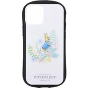 PR-57A [iPhone 12 mini 用 ハイブリッドガラスケース ピーターラビット ワンポイント]