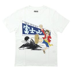 ヨドバシ Com ファインプラス 2230 ワンピース ルフィ 富士山 Tシャツ White Mサイズ キャラクターグッズ 通販 全品無料配達