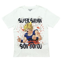 ヨドバシ Com ファインプラス 2235 ドラゴンボール スーパーサイヤ人 悟空 Tシャツ White Mサイズ キャラクターグッズ 通販 全品無料配達