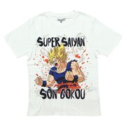 22833885 ドラゴンボール スーパーサイヤ人 悟空 Tシャツ WHITE Lサイズ [キャラクターグッズ]