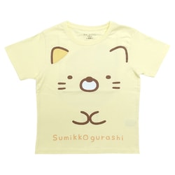 22833898 すみっコぐらし KIDS なりきり Tシャツ YELLOW ねこ 110cm [キャラクターグッズ]
