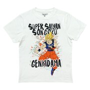 22843087 ドラゴンボール 悟空 元気玉 Tシャツ WHITE Mサイズ [キャラクターグッズ]