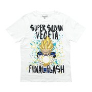 22843089 ドラゴンボール ベジータ ファイナルフラッシュ Tシャツ WHITE Mサイズ [キャラクターグッズ]