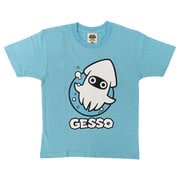 22823718 マリオ KIDS ゲッソー フェイス Tシャツ SAX 110cm [キャラクターグッズ]