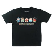 22853222 クレヨンしんちゃん KIDS しんのすけ バリエーション Tシャツ BLACK 130cm [キャラクターグッズ]