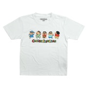 22853222 クレヨンしんちゃん KIDS しんのすけ バリエーション Tシャツ WHITE 130cm [キャラクターグッズ]