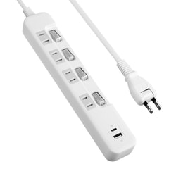 ヨドバシカメラオリジナル USBポート付 スイッチタップ PD20W対応 4個口 5m TLSU-45020PD
