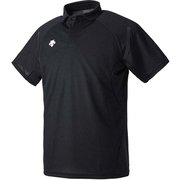 ポロシャツ DTM-4000 (BLK)ブラック×チャコール SSサイズ [スポーツウェア シャツ ユニセックス]