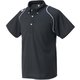 ボタンダウンポロシャツ DTM-4600B (BLK)ブラック×ホワイト Lサイズ [スポーツウェア シャツ ユニセックス]