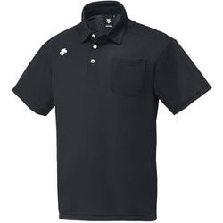 ポロシャツ（ポケット付） DTM-4601B (BLK)ブラック×ホワイト Sサイズ [スポーツウェア シャツ ユニセックス]