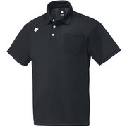 ポロシャツ（ポケット付） DTM-4601B (BLK)ブラック×ホワイト Sサイズ [スポーツウェア シャツ ユニセックス]