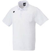 ポロシャツ（ポケット付） DTM-4601B (WHT)ホワイト×ブラック Mサイズ [スポーツウェア シャツ ユニセックス]