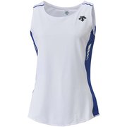 ランニングシャツ DRN-4721W (WRY)ホワイト×ロイヤル Sサイズ [ランニングウェア シャツ レディース]
